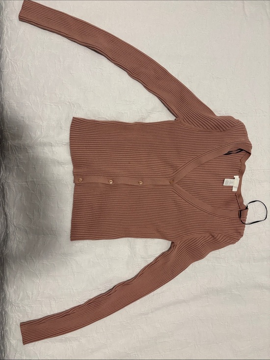 H&M Tops - H&M Pink Ribbed Knit Cardigan